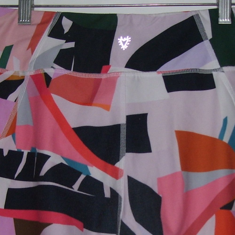BETSEY JOHNSON Performance Colorful Abstract Yoga Leggings - Picture 6 of 8